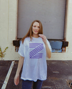 “Z H” Graphic Letter Tee